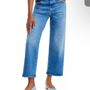 MOTHER Blue Ankle Cropped Jeans